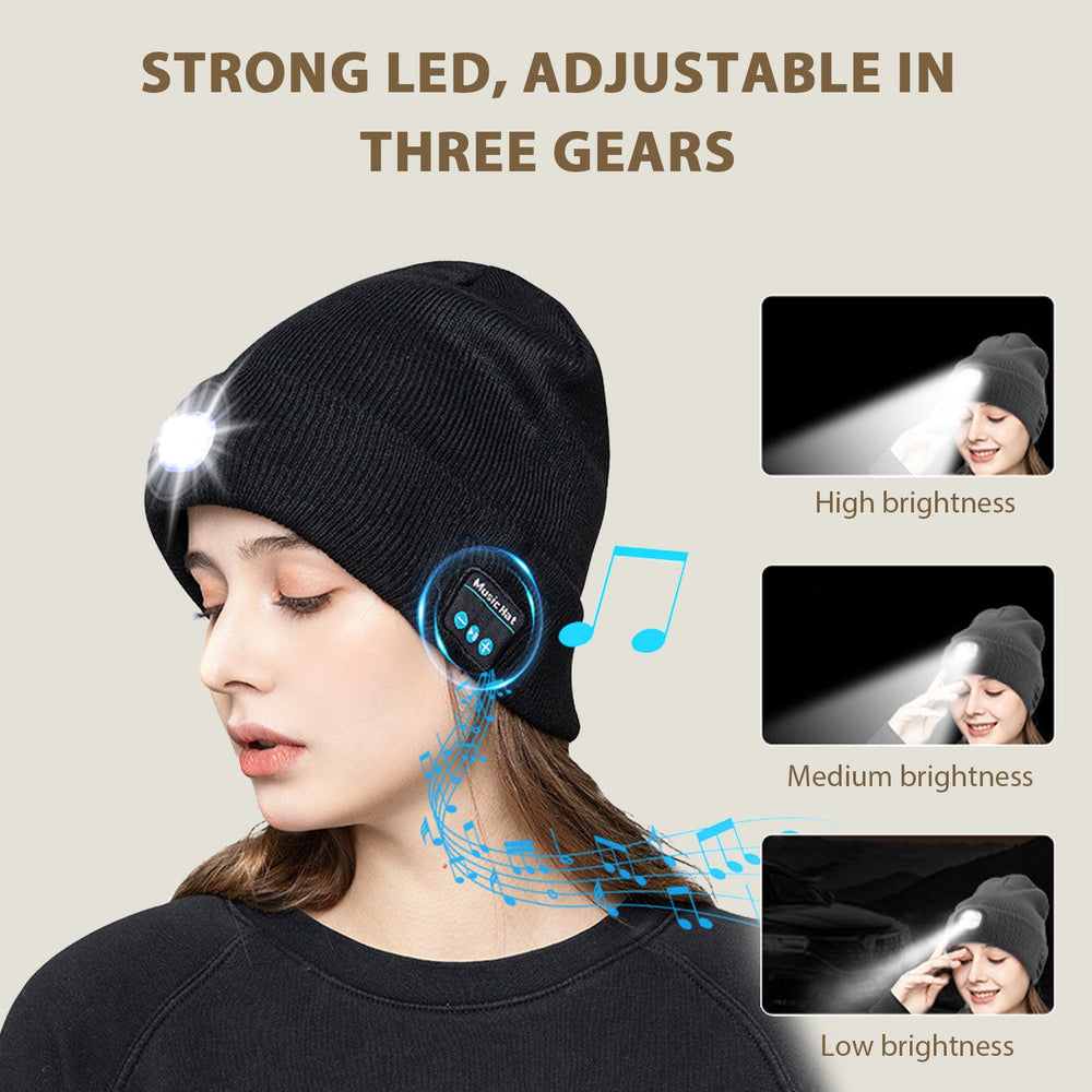 Bluetooth Music and LED Light Beanie Hat