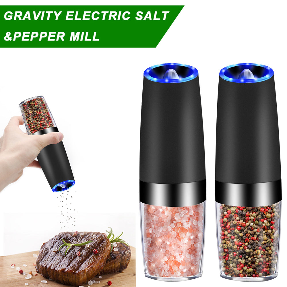 Electric Gravity Sensor Automatic Salt, Pepper, and Spice Grinder