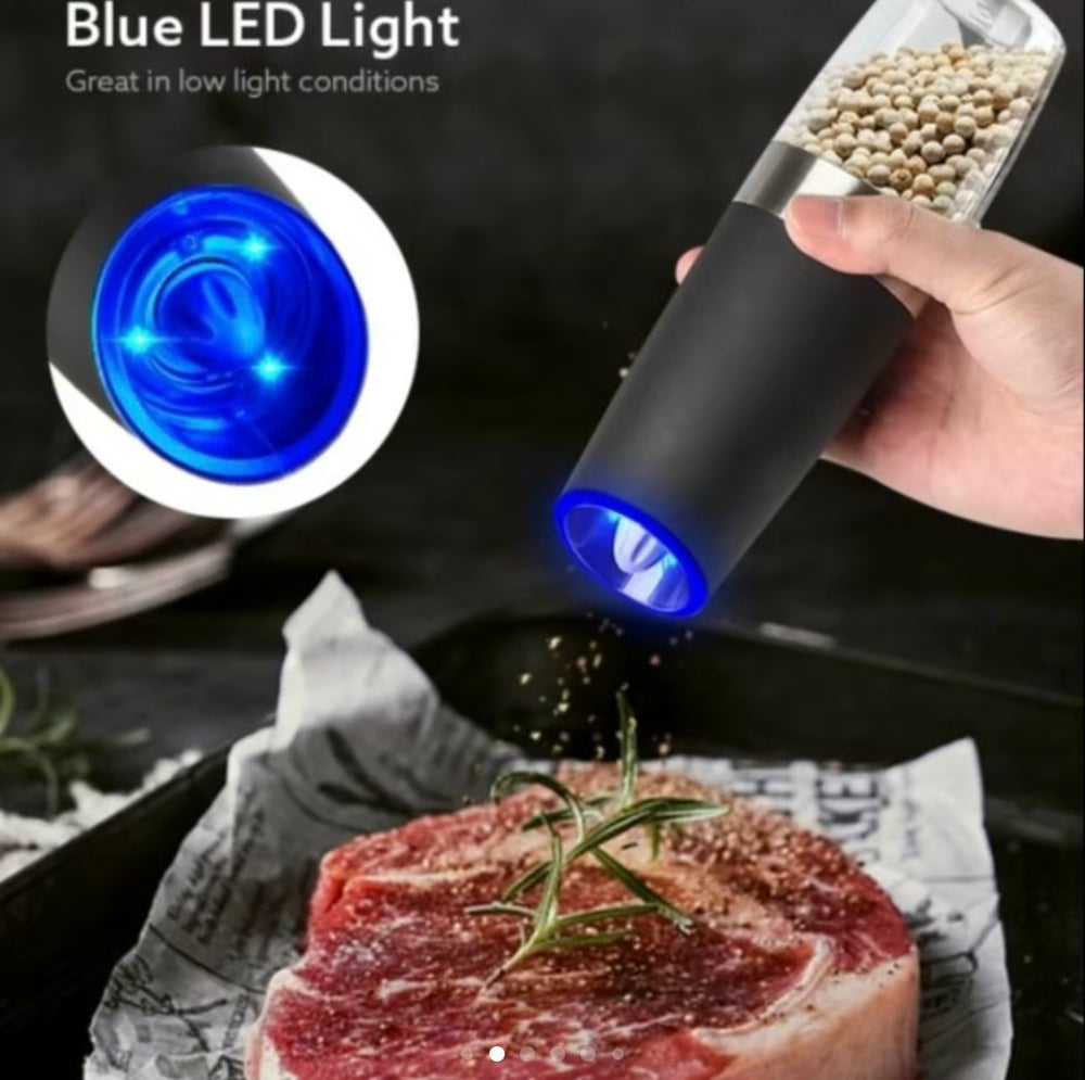 Electric Gravity Sensor Automatic Salt, Pepper, and Spice Grinder